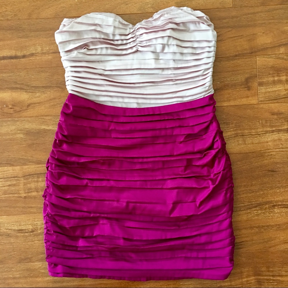 Express Ruched Strapless Cocktail Dress 10